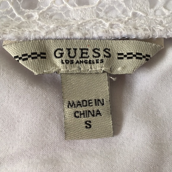 Guess - White Lace Off The Shoulder Romper - Picture 8 of 8